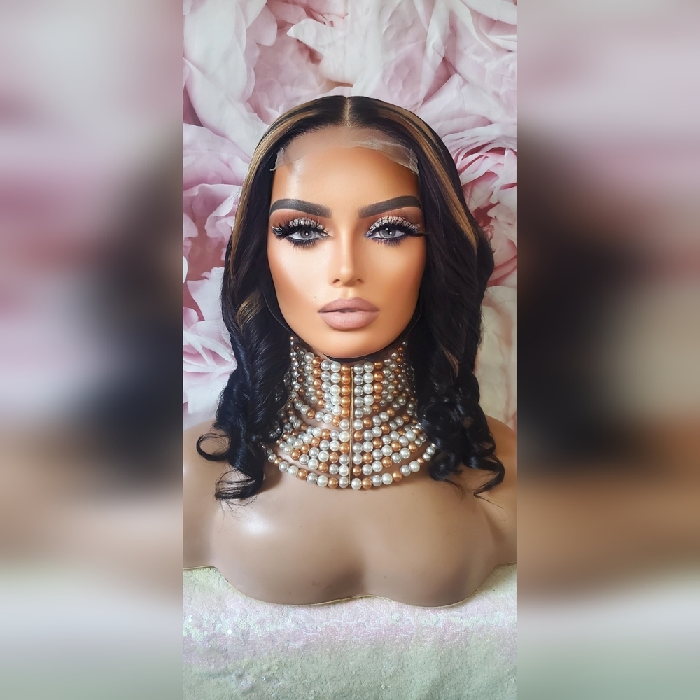 100%virgin human hair closure wig